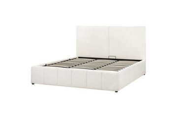 Säng med förvaring Castelnavet - Vit, Svart, 180x200 cm - Möbler - Sovrum - Sängram & sängstomme