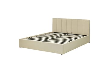 Säng med förvaring Dreux - Beige, svart, 160x200 cm - Möbler - Sovrum - Sängram & sängstomme