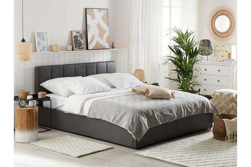 Dreuxa Förvaringssäng 140x200 cm - Konstläder/Grå - Möbler - Sovrum - Sängar - Sängar med förvaring