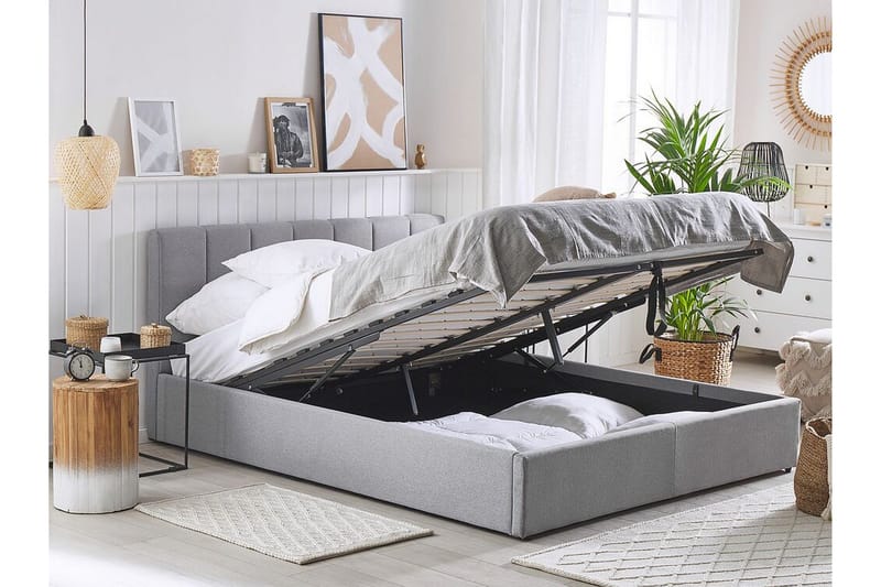 Dreuxa Förvaringssäng 180x200 cm - Ljusgrå - Möbler - Sovrum - Sängar - Sängar med förvaring