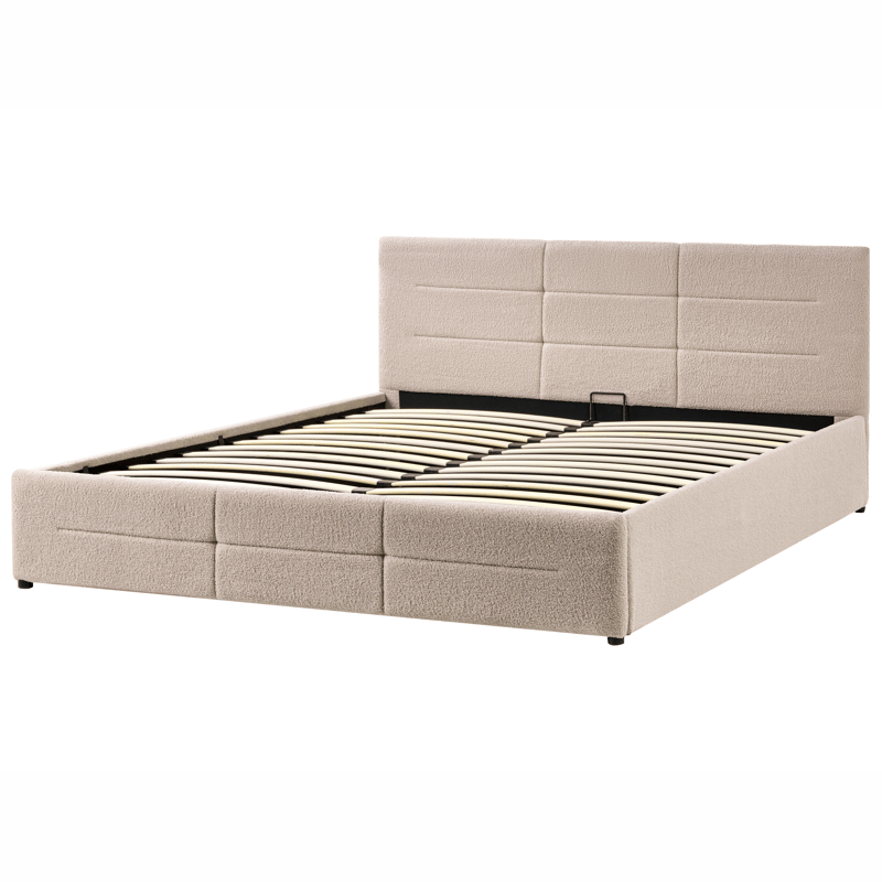 Dubbelsäng Massognes 180x200 cm - Beige - Möbler - Sovrum - Sängar - Sängar med förvaring