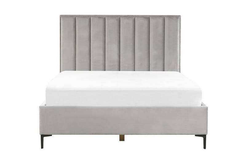 Dubbelsäng med förvaring 140x200 cm grå SEZANNE, Grå