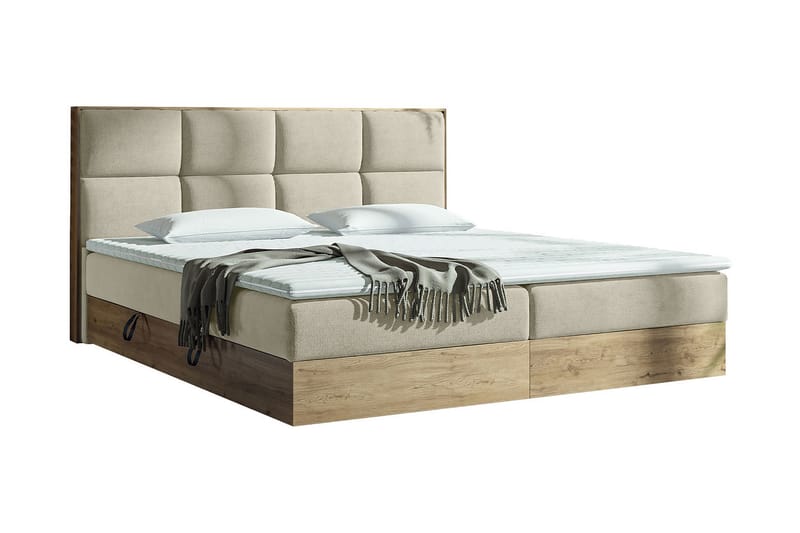 Förvaringssäng EUPHORIA 160x200 - Beige - Möbler - Sovrum - Sängar - Sängar med förvaring
