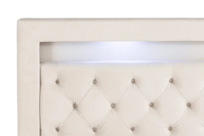Francisco Komplett Sängpaket med Lyftförvaring LED-belysning 180x200 - Beige - Möbler - Sovrum - Sängar - Sängar med förvaring