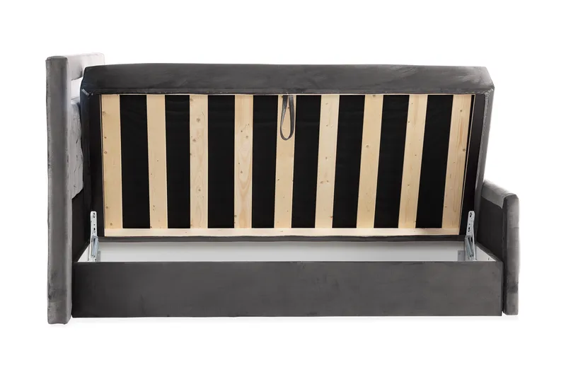 Francisco Komplett Sängpaket med Lyftförvaring LED-belysning 180x200 - Mörkgrå - Möbler - Sovrum - Sängar - Sängar med förvaring