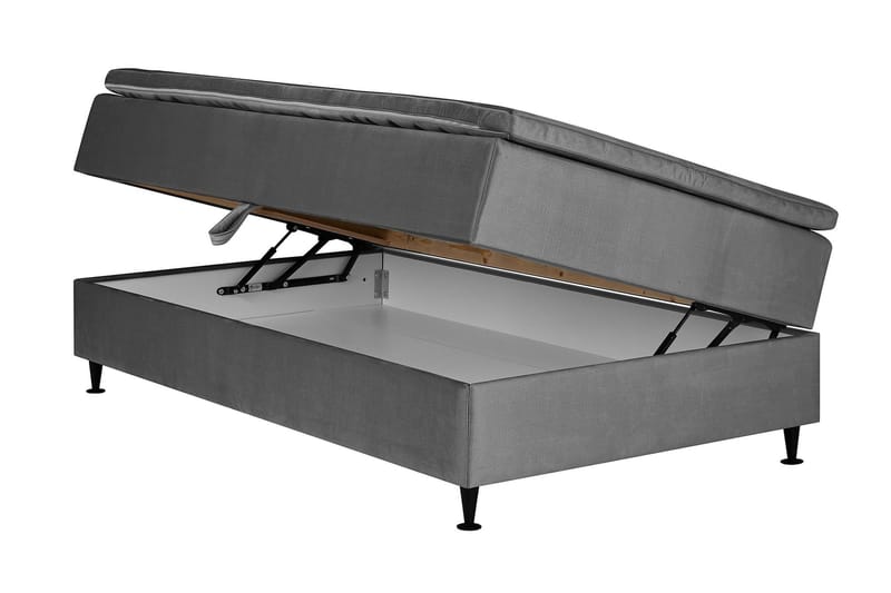 Happy Pluss Säng med Förvaring 90x200 - Grå - Möbler - Sovrum - Sängar - Komplett Sängpaket