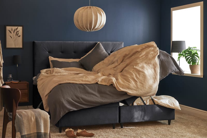 JOLLY PLUSS Sängpaket Förvaringssäng 180x200 cm Mörkgrå - Mörkgrå - Möbler - Sovrum - Sängar - Komplett Sängpaket