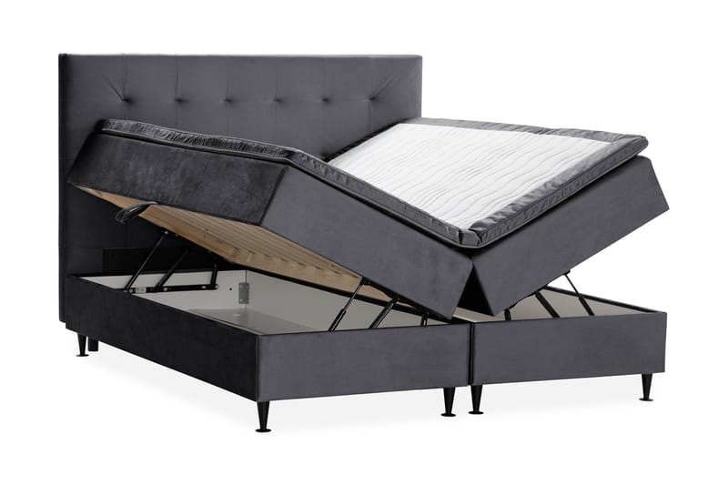 JOLLY PLUSS Sängpaket Förvaringssäng 180x200 cm Mörkgrå - Mörkgrå - Möbler - Sovrum - Sängar - Komplett Sängpaket