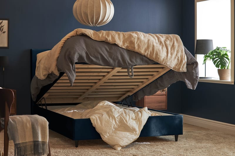 JOLLY PLUSS Sängpaket Förvaringssäng 140x200 cm Mörkblå - Mörkblå - Möbler - Sovrum - Sängar - Komplett Sängpaket