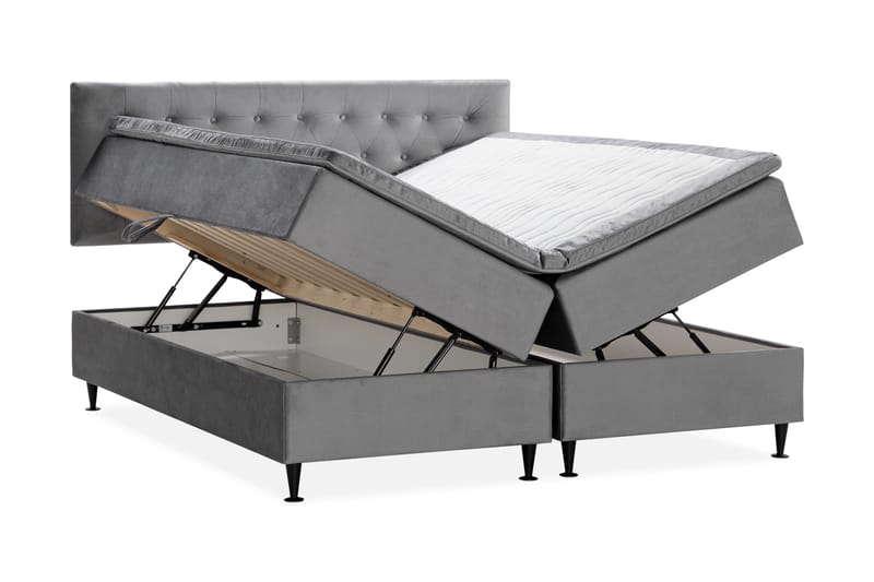 JOLLY PLUSS Sängpaket Förvaringssäng 180x200 cm Grå - Grå - Möbler - Sovrum - Sängar - Komplett Sängpaket