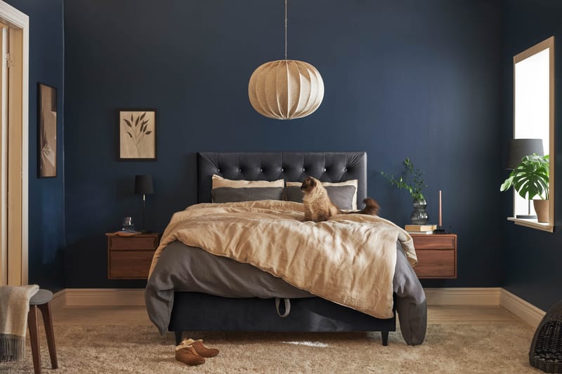 JOLLY PLUSS Sängpaket Förvaringssäng 140x200 cm Mörkgrå - Mörkgrå - Möbler - Sovrum - Sängar - Komplett Sängpaket