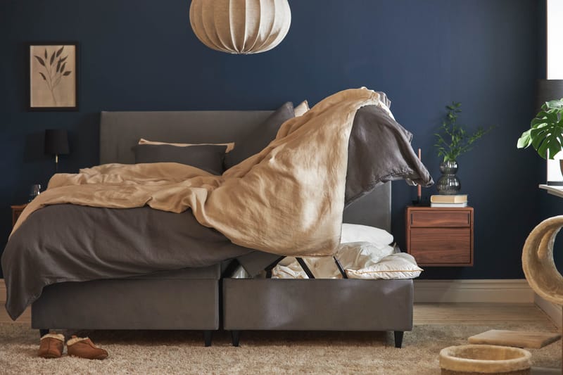 JOLLY PLUSS Sängpaket Förvaringssäng 180x200 cm Grå - Grå - Möbler - Sovrum - Sängar - Komplett Sängpaket