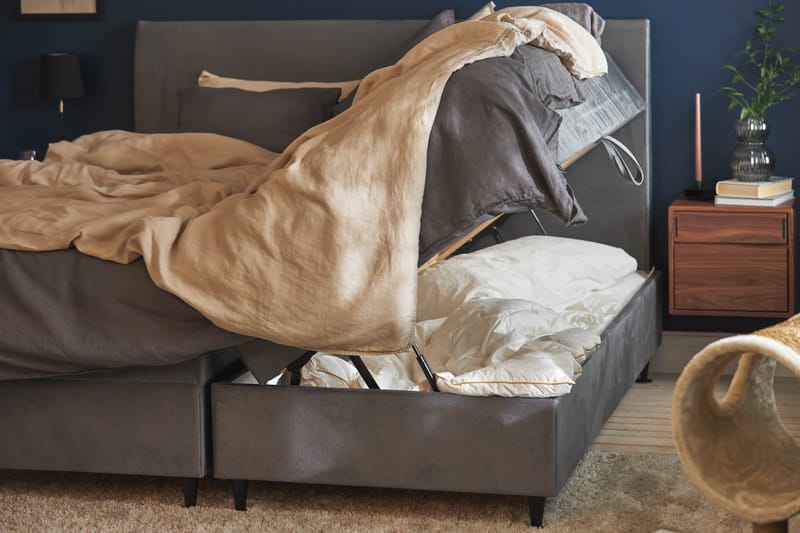 JOLLY PLUSS Sängpaket Förvaringssäng 180x200 cm Grå - Grå - Möbler - Sovrum - Sängar - Komplett Sängpaket