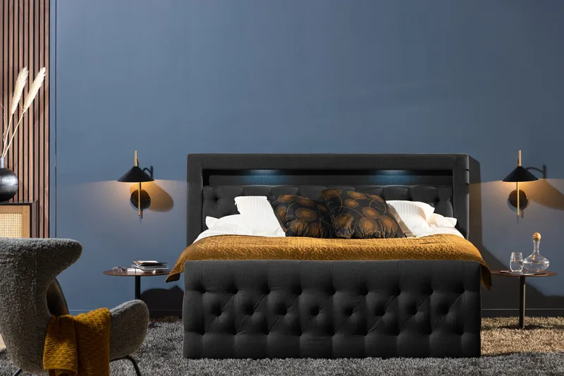 Kontinentalsäng Cloud47 Francisco Sängpaket Black Lådor - Möbler - Sovrum - Sängar - Sängar med förvaring