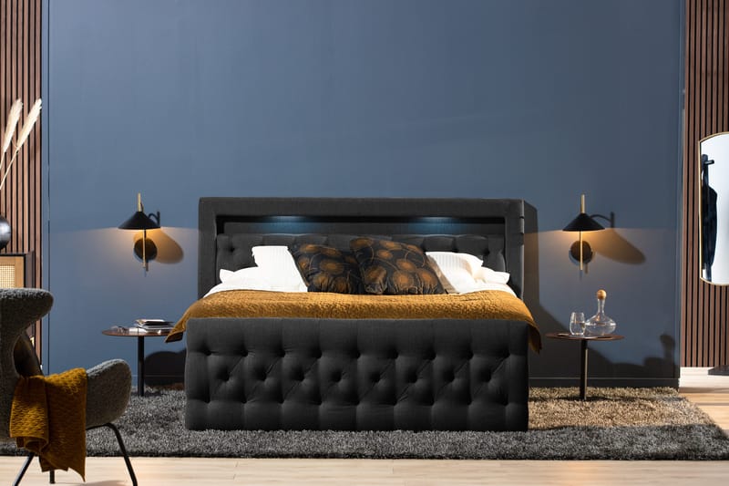 Kontinentalsäng Cloud47 Francisco Sängpaket Black Lådor - Möbler - Sovrum - Sängar - Sängar med förvaring