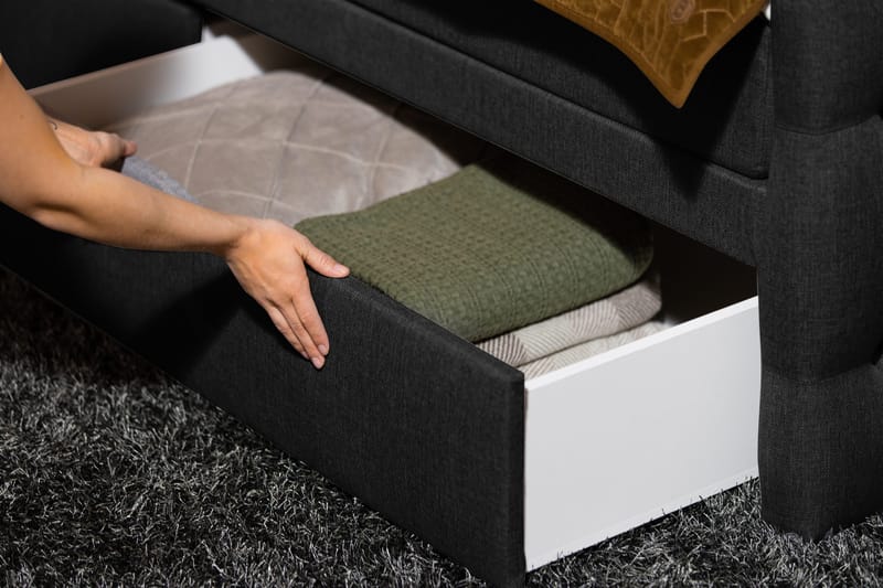 Kontinentalsäng Cloud47 Francisco Sängpaket Black Lådor - Möbler - Sovrum - Sängar - Sängar med förvaring