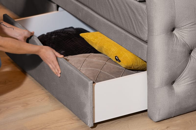 Kontinentalsäng Cloud47 Francisco Sängpaket Dark grey? Lådor - Möbler - Sovrum - Sängar - Sängar med förvaring