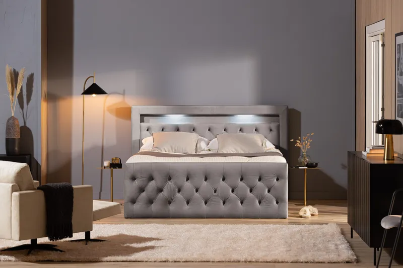 Kontinentalsäng Cloud47 Francisco Sängpaket Dark grey? Lådor