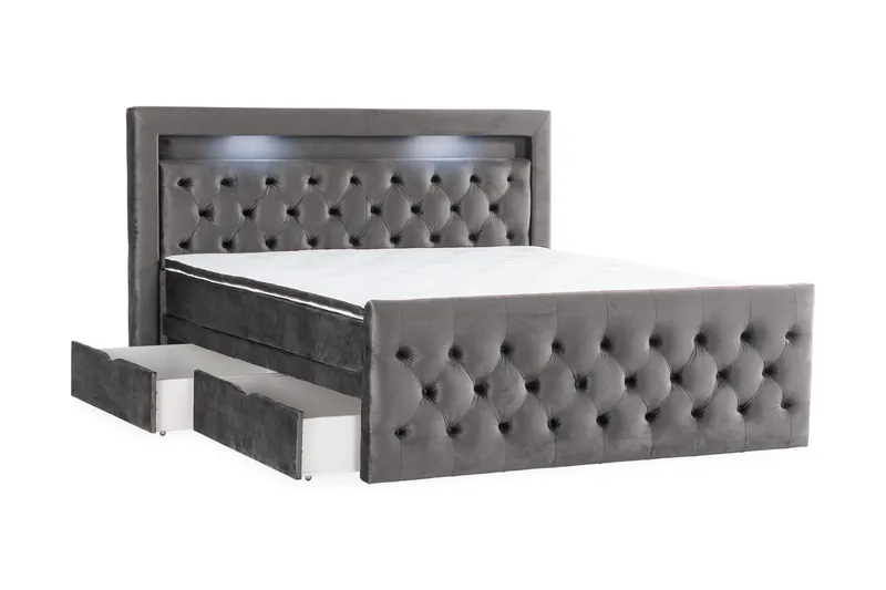 Kontinentalsäng Cloud47 Francisco Sängpaket Dark grey Lådor - Möbler - Sovrum - Sängar - Sängar med förvaring