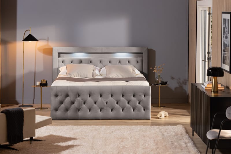 Kontinentalsäng Cloud47 Francisco Sängpaket Dark grey? Lådor - Möbler - Sovrum - Sängar - Sängar med förvaring