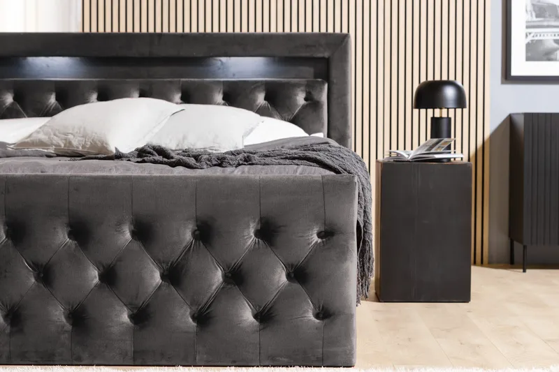 Kontinentalsäng Cloud47 Francisco Sängpaket Dark grey Lådor - Möbler - Sovrum - Sängar - Sängar med förvaring