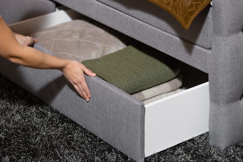 Kontinentalsäng Cloud47 Francisco Sängpaket Grey Lådor - Möbler - Sovrum - Sängar - Sängar med förvaring