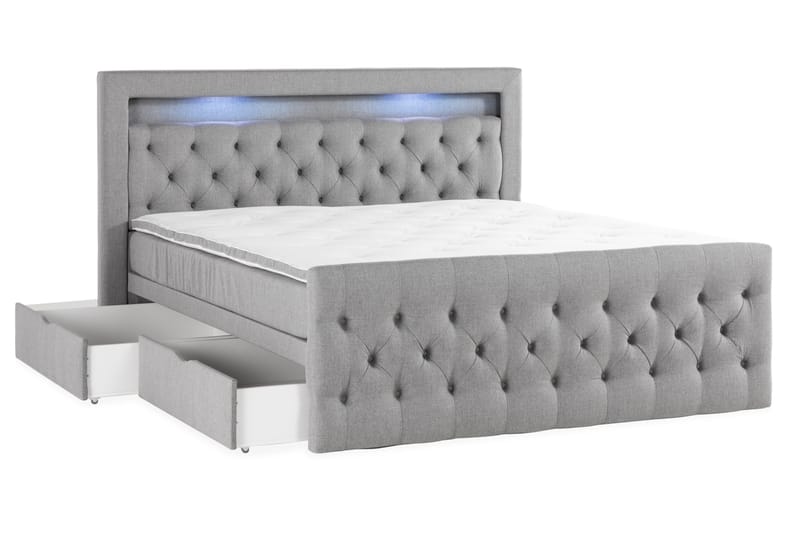 Kontinentalsäng Cloud47 Francisco Sängpaket Grey Lådor - Möbler - Sovrum - Sängar - Sängar med förvaring
