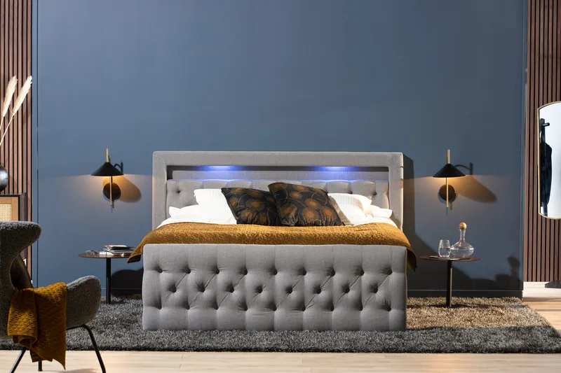 Kontinentalsäng Cloud47 Francisco Sängpaket Grey Lådor - Möbler - Sovrum - Sängar - Sängar med förvaring