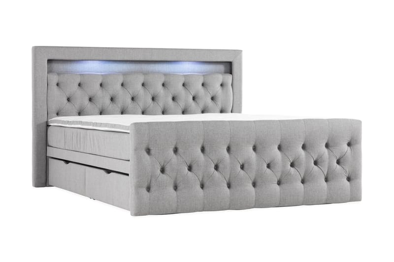 Kontinentalsäng Cloud47 Francisco Sängpaket Grey Lådor - Möbler - Sovrum - Sängar - Sängar med förvaring