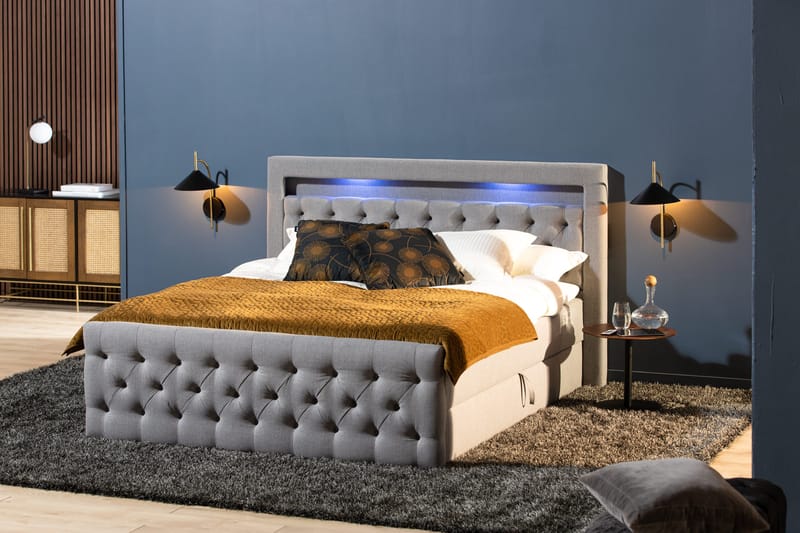 Kontinentalsäng Cloud47 Francisco Sängpaket Grey Lift-Up förvaring - Möbler - Sovrum - Sängar - Sängar med förvaring