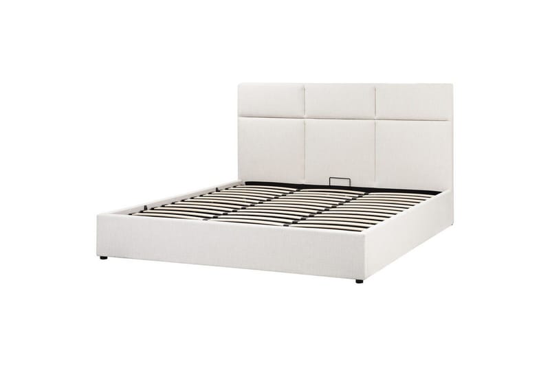 Säng med förvaring Lagord - Off-white, Svart, 180x200 cm - Möbler - Sovrum - Sängram & sängstomme