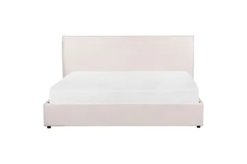 Säng med förvaring Lavaur - Vit/Sammet, 180x200 cm - Möbler - Sovrum - Sängram & sängstomme