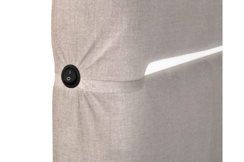 Lysekil Säng med Förvaring 180x200 LED - Beige - Möbler - Sovrum - Sängar - Sängar med förvaring