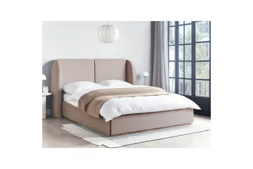 Säng med förvaring Monestier - Beige, 160x200 cm - Möbler - Sovrum - Sängram & sängstomme