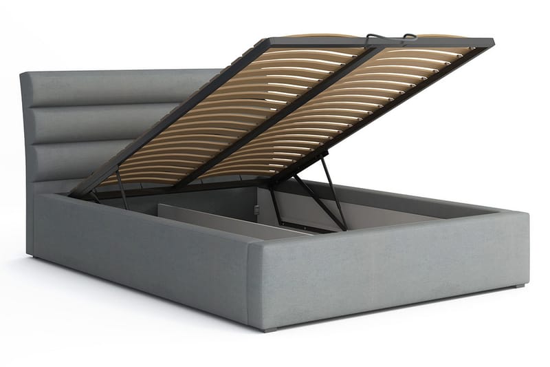 Moon Förvaringssäng 223x160x100 cm - Svart/Grå - Möbler - Sovrum - Sängar - Sängar med förvaring