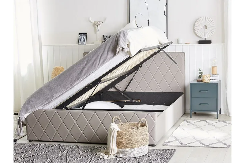 Rochefort Förvaringssäng 140x200 cm - Konstläder/Grå - Möbler - Sovrum - Sängar - Sängar med förvaring