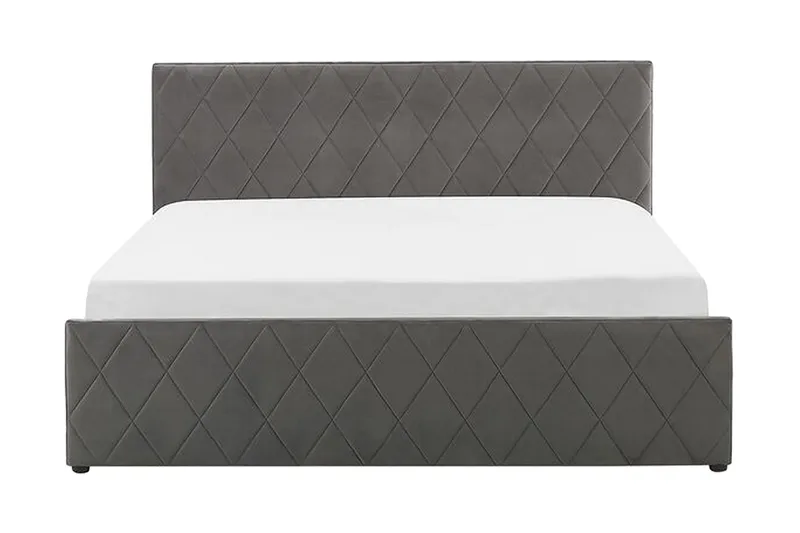 Rochefort Förvaringssäng 160x200 cm - Sammet/Grå - Möbler - Sovrum - Sängar - Sängar med förvaring