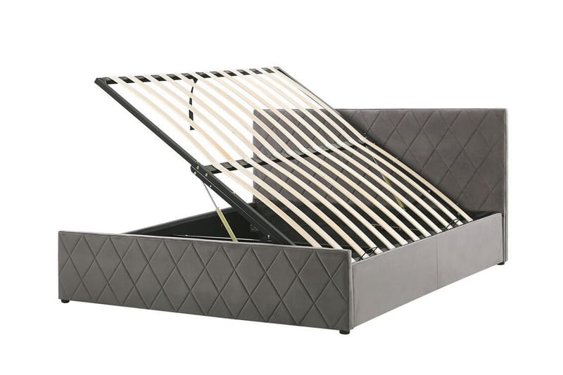 Rochefort Förvaringssäng 180x200 cm - Sammet/Grå - Möbler - Sovrum - Sängar - Sängar med förvaring