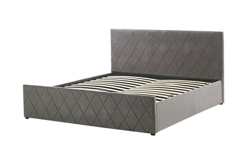 Rochefort Förvaringssäng 180x200 cm - Sammet/Grå - Möbler - Sovrum - Sängar - Sängar med förvaring