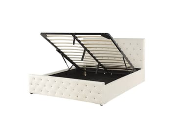Saleux Förvaringssäng 140x200 cm - Sammet/Beige - Möbler - Sovrum - Sängar - Sängar med förvaring