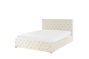 Saleux Förvaringssäng 140x200 cm - Sammet/Beige - Möbler - Sovrum - Sängar - Sängar med förvaring