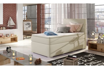 SALORINO Förvaringssäng 90x200 cm Vänster Beige