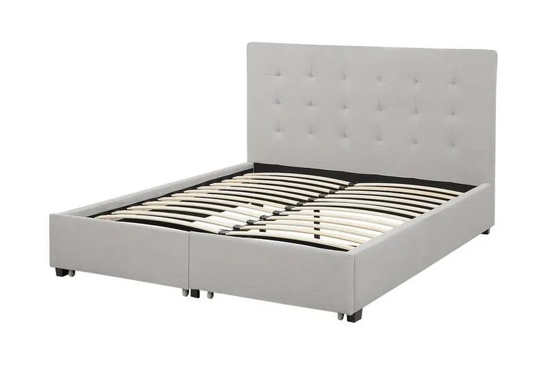 Sandrick Dubbelsäng med Förvaring 140x200 - Grå - Möbler - Sovrum - Sängar - Sängar med förvaring