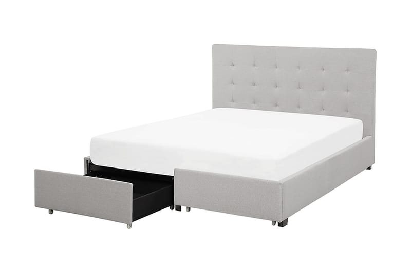 Sandrick Dubbelsäng med Förvaring 140x200 - Grå - Möbler - Sovrum - Sängar - Sängar med förvaring