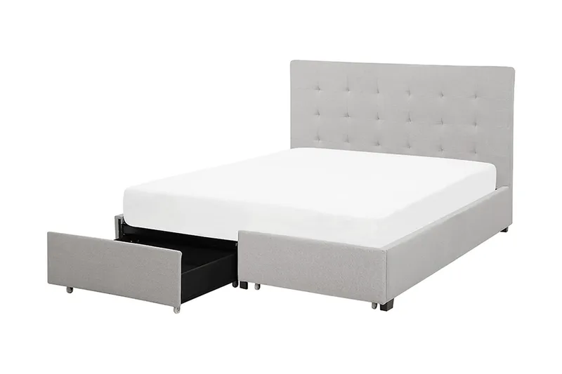 Sandrick Dubbelsäng med Förvaring 140x200 - Grå - Möbler - Sovrum - Sängar - Sängar med förvaring
