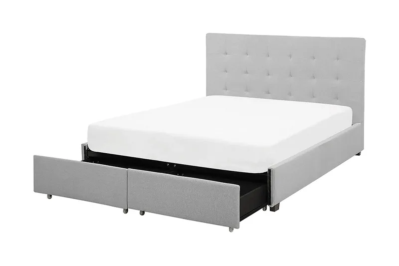 Sandrick Dubbelsäng med Förvaring 140x200 - Grå - Möbler - Sovrum - Sängar - Sängar med förvaring