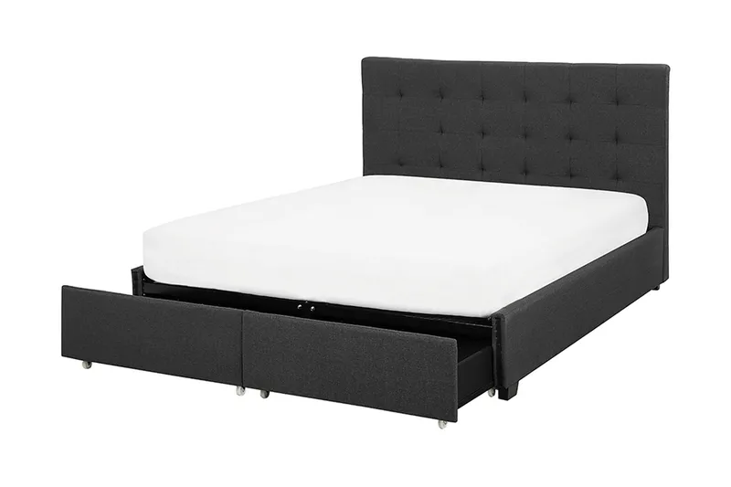 Sandrick Dubbelsäng med Förvaring 160x200 - Grå - Möbler - Sovrum - Sängar - Sängar med förvaring