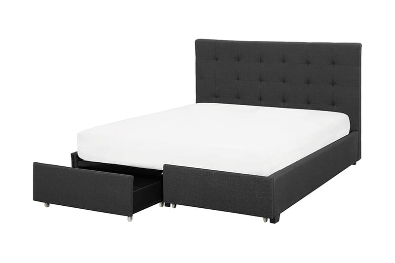 Sandrick Dubbelsäng med Förvaring 160x200 - Grå - Möbler - Sovrum - Sängar - Sängar med förvaring