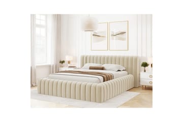 Säng med stoppning Eltap Carilla med metallram/gaslyft/förvaring - Monolith 04, Beige, 180x200 cm - Möbler - Sovrum - Sängar - Sängar med förvaring