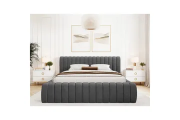 Säng med stoppning Eltap Carilla med metallram/gaslyft/förvaring - Sola 06, Grå, 180x200 cm - Möbler - Sovrum - Sängar - Sängar med förvaring